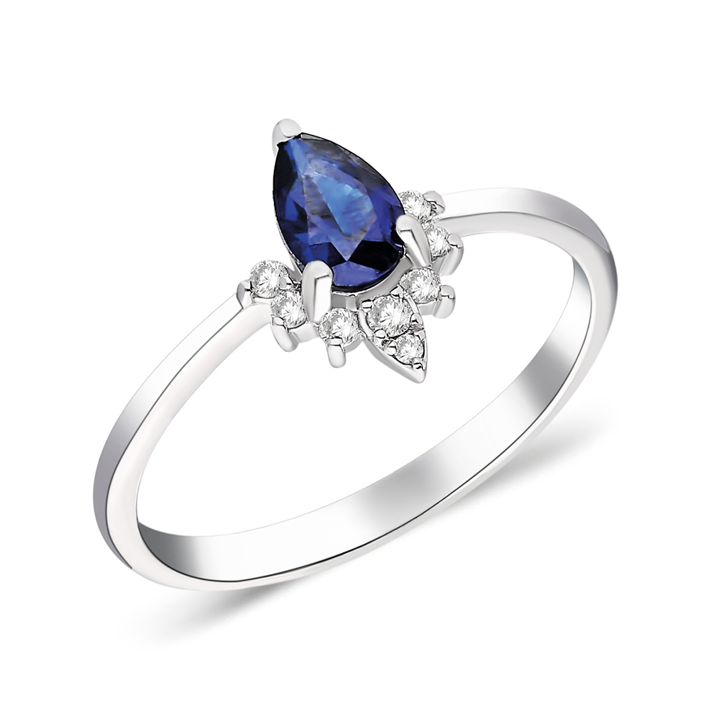 Serein Pear Sapphire Ring