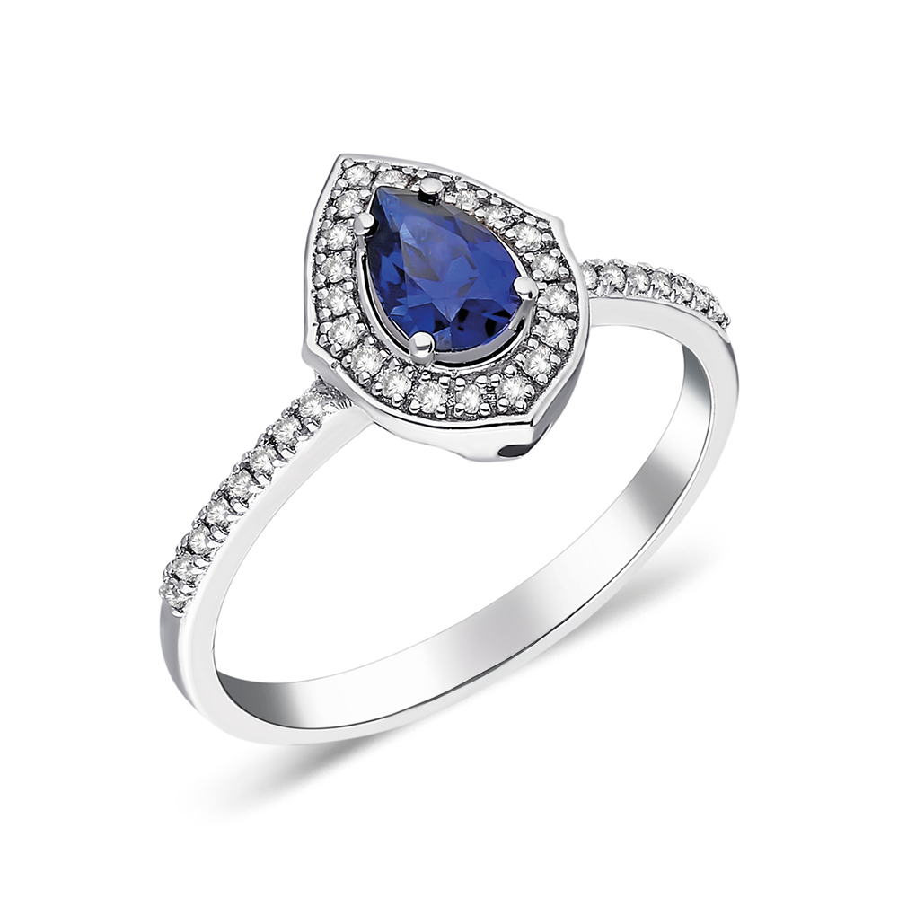 Noctira Pear Sapphire Ring