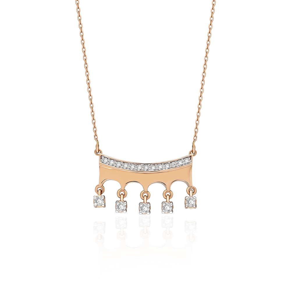 Majestic Crown Diamond Drop Necklace
