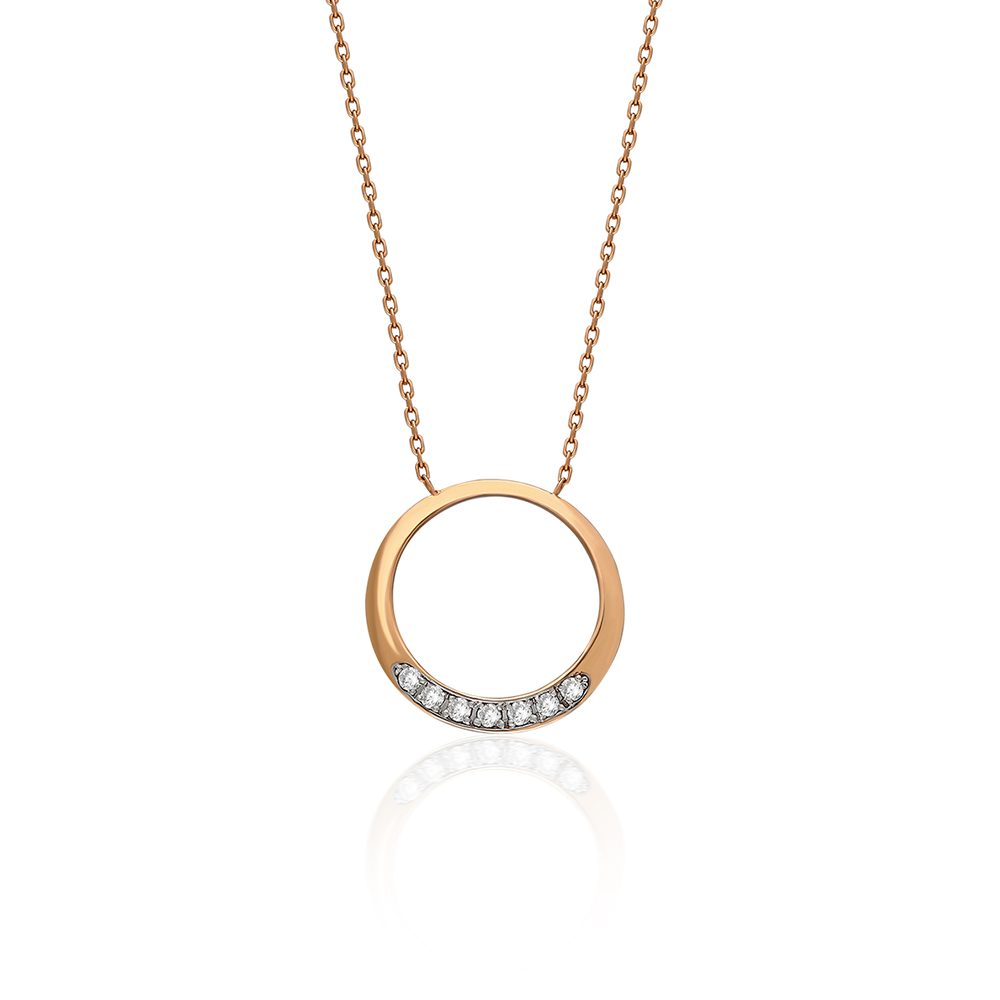 Celestial Halo Diamond Circle Necklace