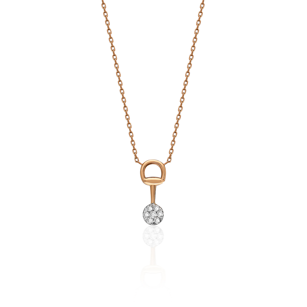Equestrian Grace Diamond Cluster Necklace