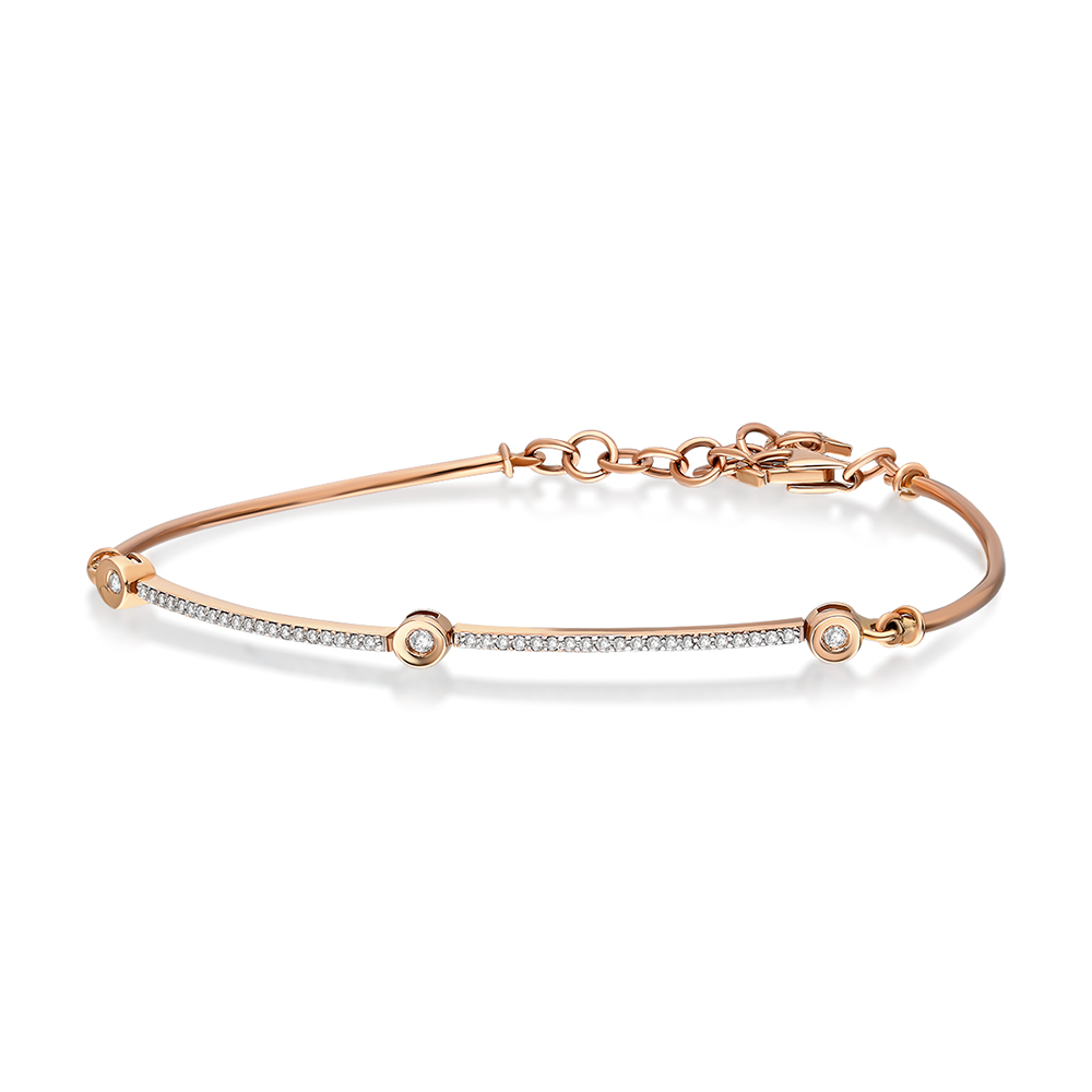 The Rose Serpentine Infinite Pavé Diamond Bangle