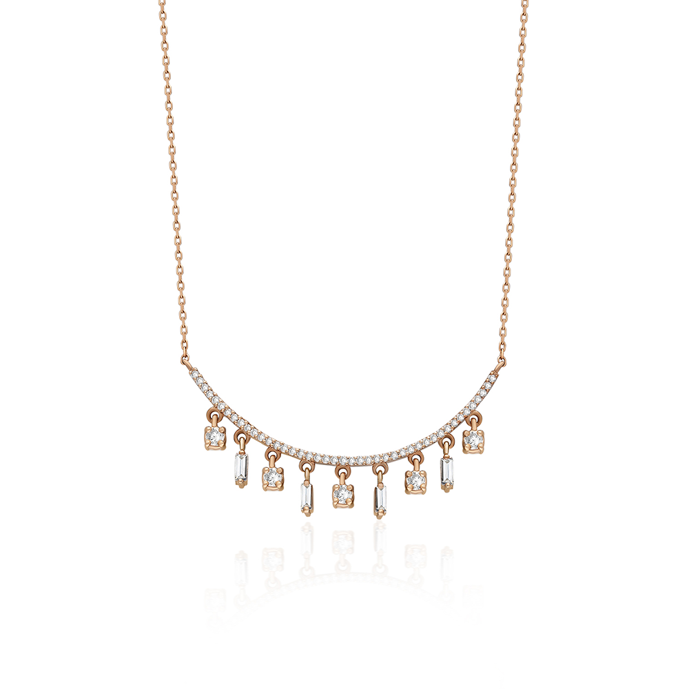 Gala Radiance Diamond Fringe Necklace