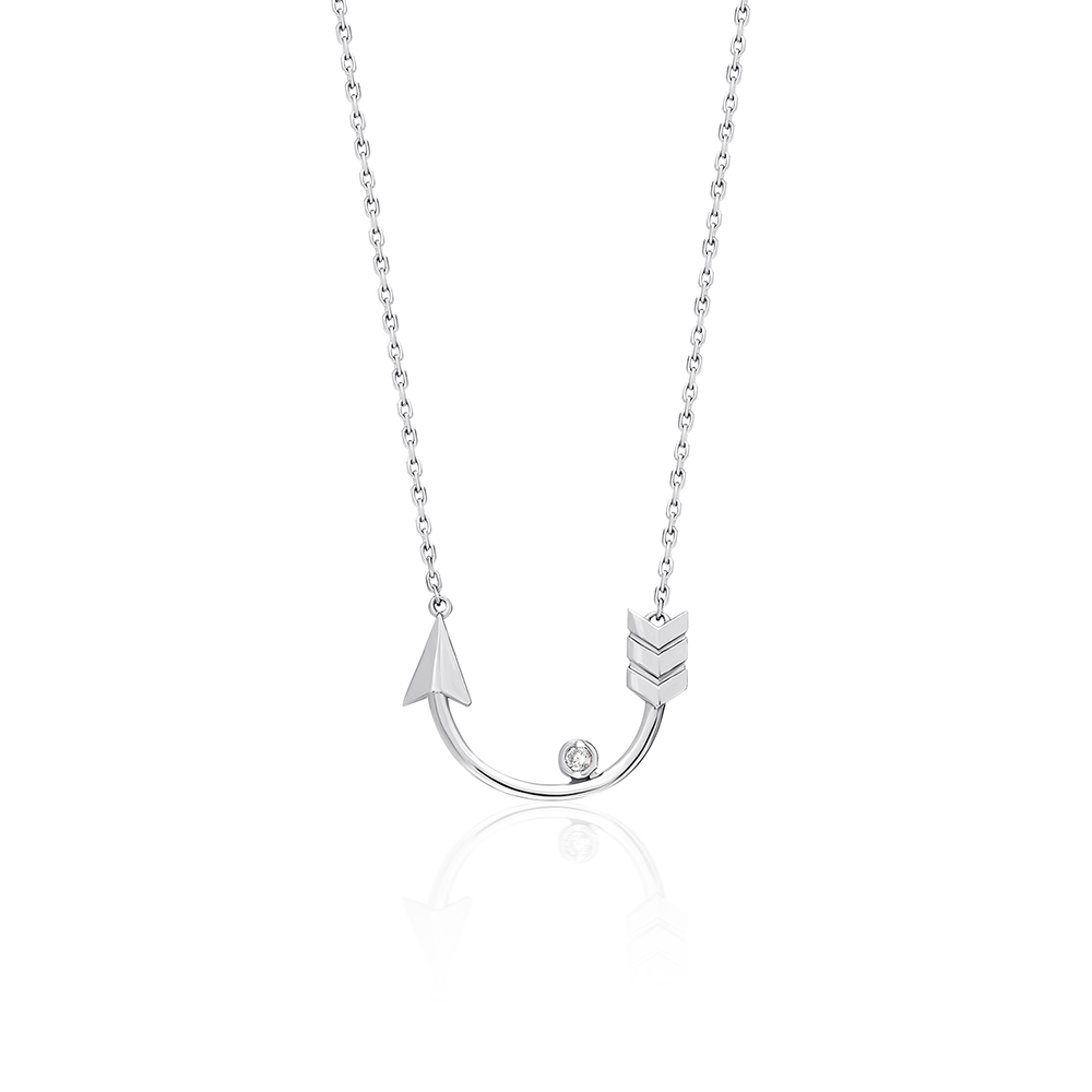 Archer’s Arc Diamond Arrow Necklace