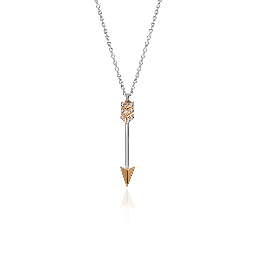 Archer’s Radiance Diamond Arrow Necklace