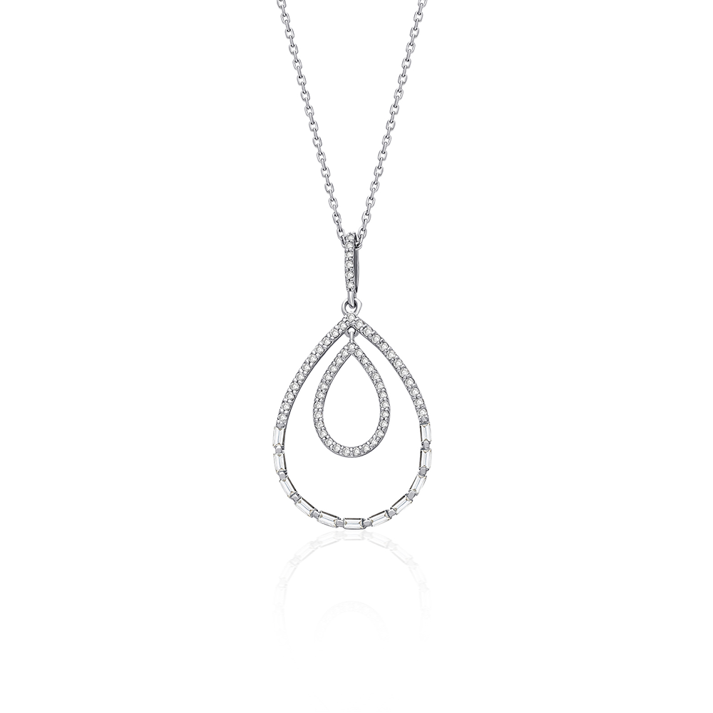 Luminescence Diamond Square Necklace