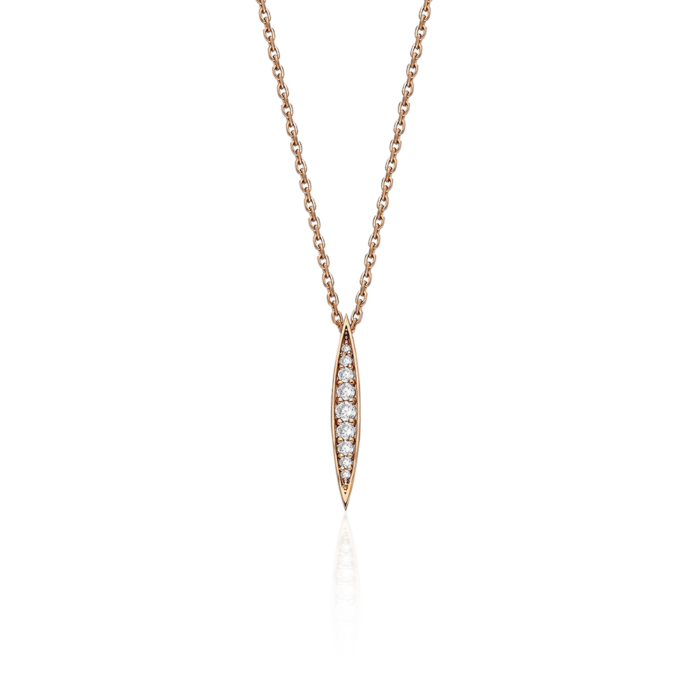 Sculptural Diamond Drop Necklace
