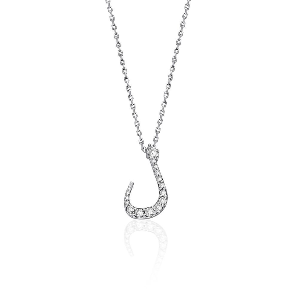 Selene Diamond Script Necklace