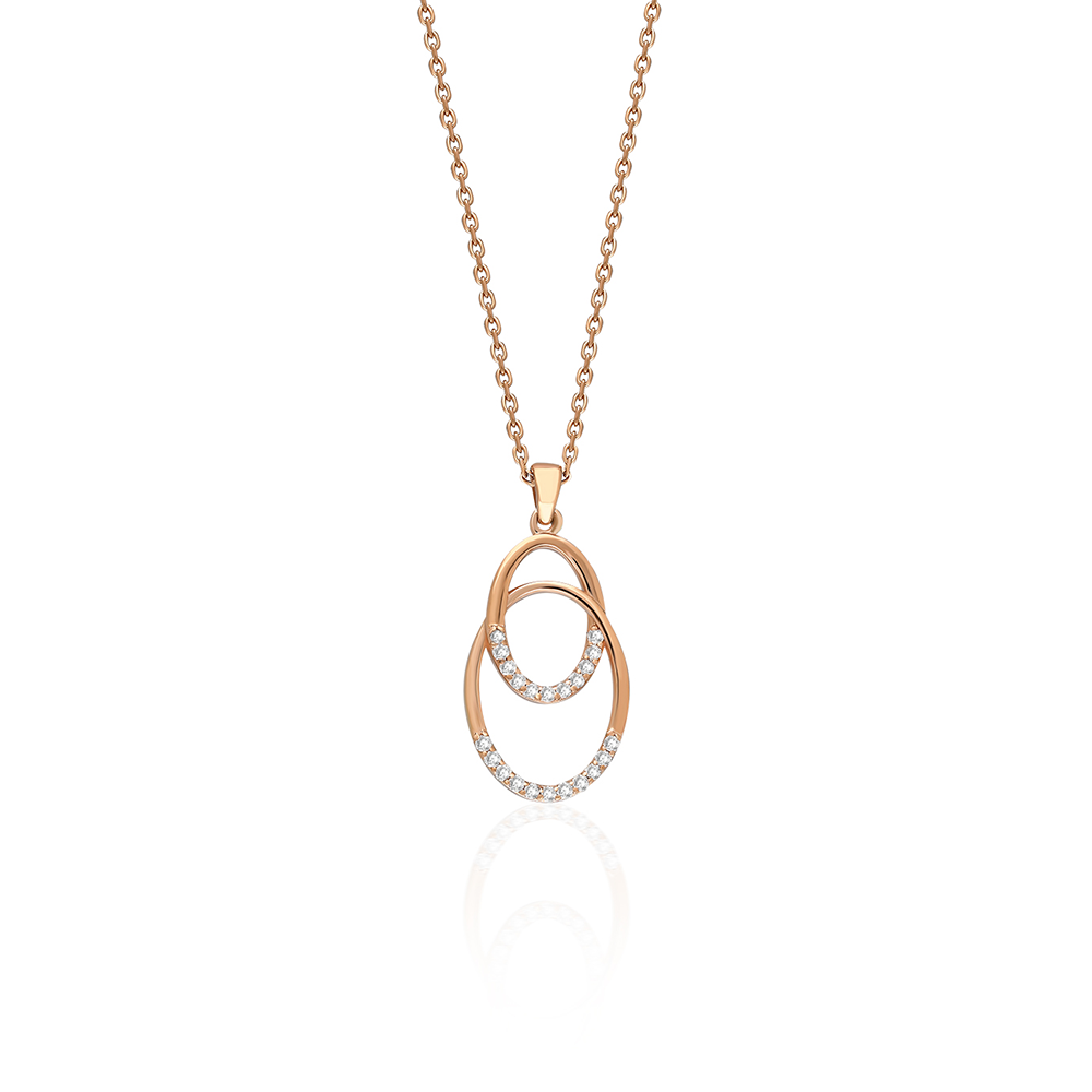 Aeterna Rose Diamond Double Orbit Necklace