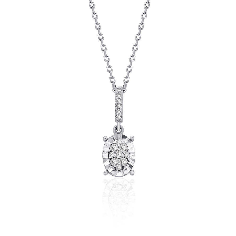 Flare Diamond Medallion Necklace