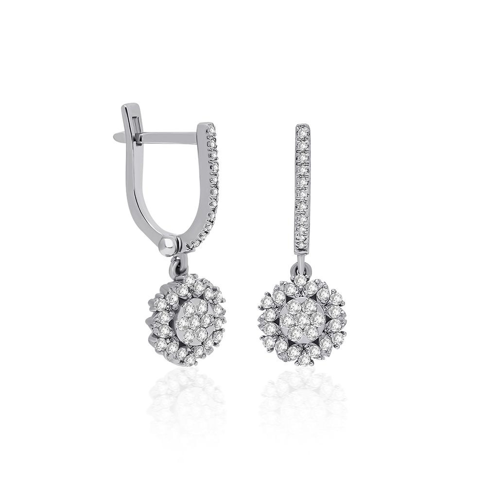 Rosé Lumière Stellar Diamond Pavé Drop Earrings