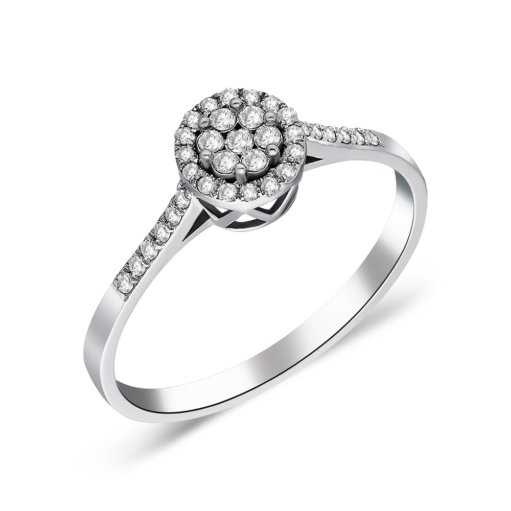 Etoile Brilliant Round Diamond Halo Ring